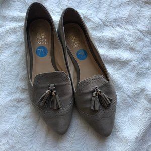 Suede Vince Camuto Tassel Loafers Gold Accents 7.5